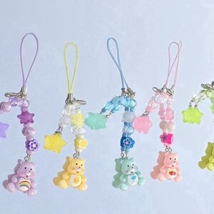 Colorful Bear Charm Keychains